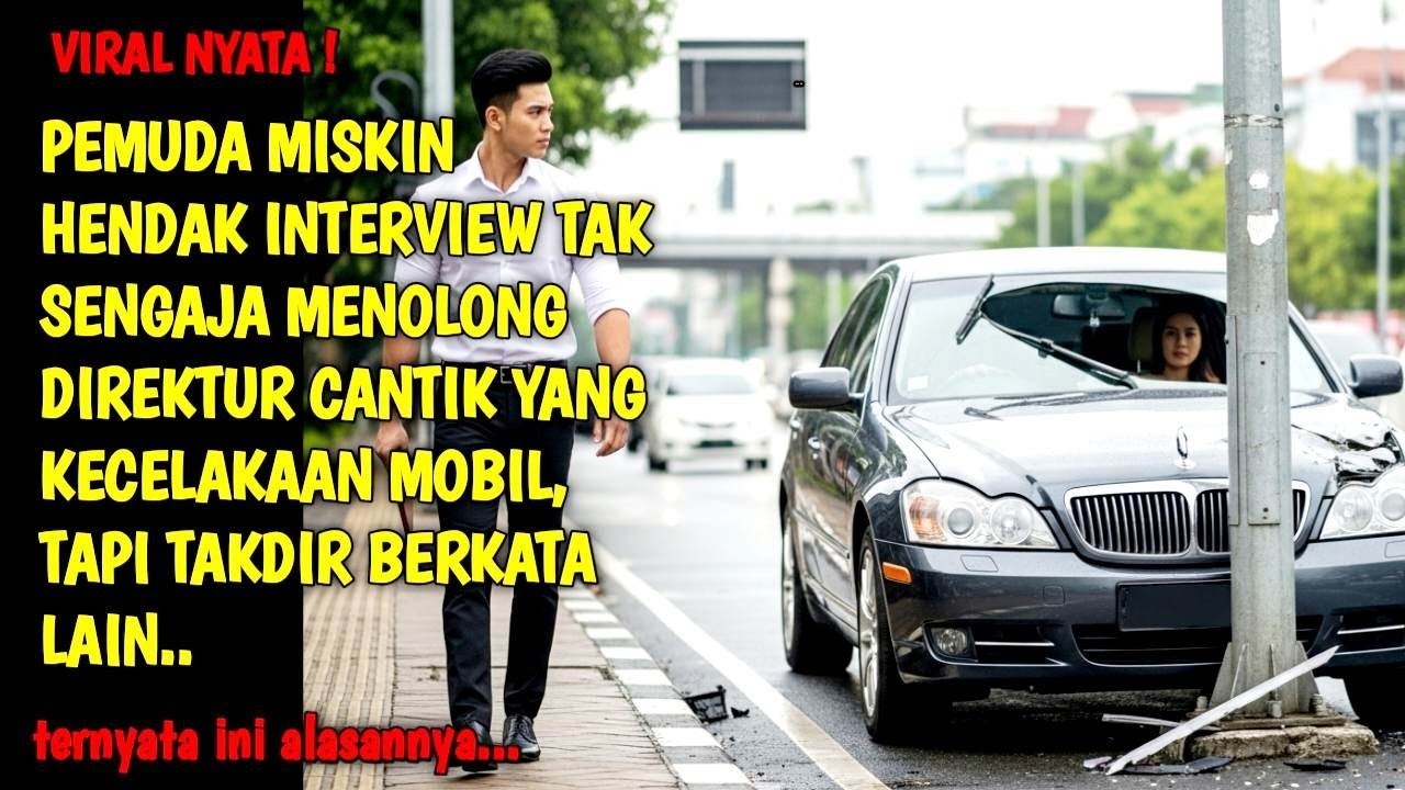 KISAH NYATA | PEMUDA INI TELAT INTERVIEW KARENA MENOLONG DIREKTUR CANTIK KECELAKAAN ,NAMUN TAKDIR 