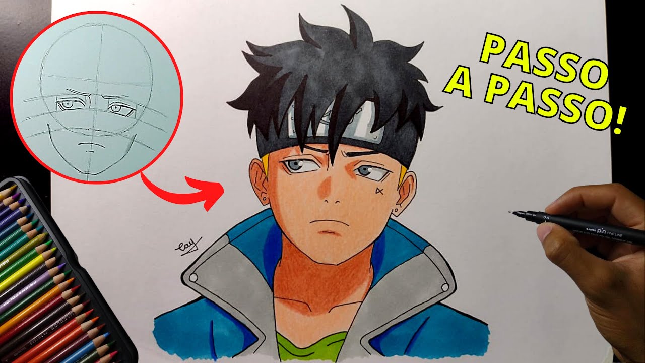 COMO DESENHAR o KAWAKI Boruto 🔥🔥 