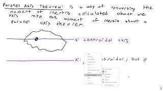 Parallel Axis Theroem - Theory and Method - Engineering Statics