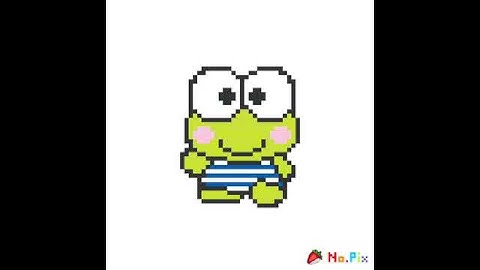 Keroppi Hasunoue Pixelart from Pixelart Color by Number