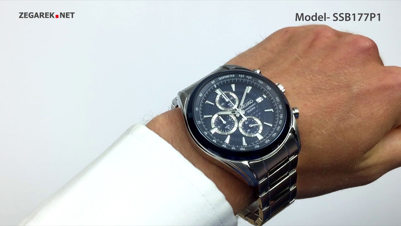 Seiko Chronograph SSB177P1 Chronograph Tachymeter Quartz  -  YouTube