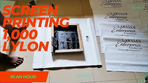 Screen Printing 1,000 Nylon Bag in an Hour/ My Screen printing journey