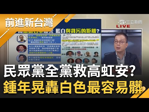 高虹安感謝名單曝光"這八人"力挺貪汙? 鍾年晃怒轟"白色最容易髒" 起訴當天出現巧合? 高虹安收到大祕寶報告...挖土姬發功?｜王偊菁 主持｜【前進新台灣 完整版】20230816｜三立新聞台