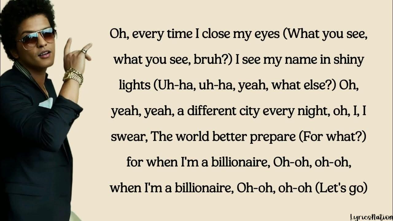 Travie McCoy Ft Bruno Mars Billionaire (lyrics) YouTube