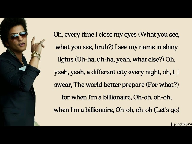 Travie McCoy Ft Bruno Mars - Billionaire (lyrics) class=