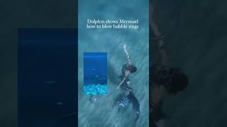 Bubble rings by dolphin and mermaid #dolphin #mermaid #bubble ring #tutorial