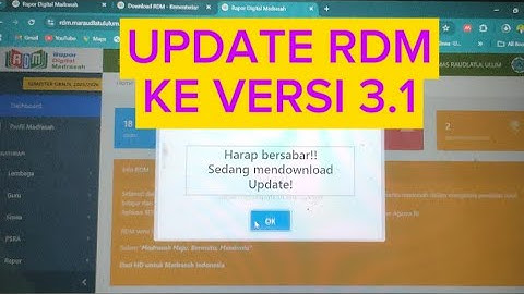 Cara Update RDM ke 3.1 secara Online atau Manul | Ada tambahan Menu Kokurikuler