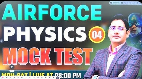 Physics Mock Test 04 Airforce 01/2026 | Airforce Model Test Paper | Physics by Rahul Sir#physics