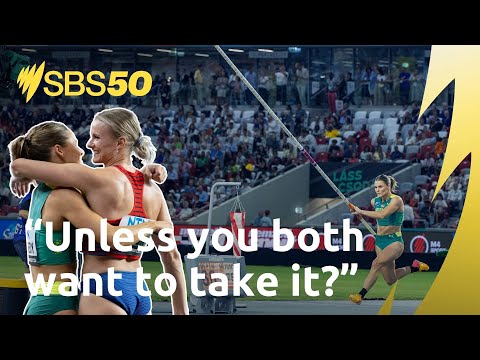 🇦🇺🤝🇺🇸 When you decide to share gold | Nina Kennedy & Katie Moon | World Athletics Championships 2023