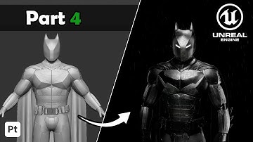 Realtime Batman Armor Character Creation | Part 4: Bake and Texture
