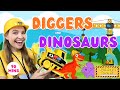 Toddler learning  learn dinosaurs and diggers for toddlers  toy learning for toddlers