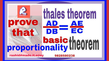 Thales theorem, basic proportionality theorem similarity, theorem 11.1