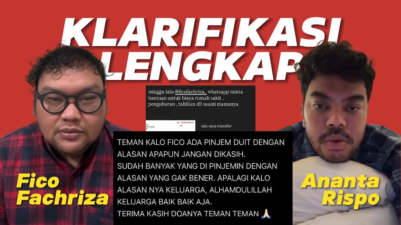 Klarifikasi Lengkap Fico Fachriza dan Ananta Rispo - YouTube