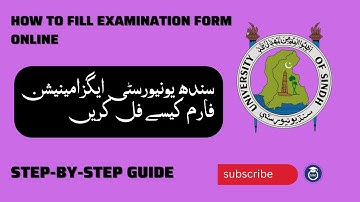 How to Fill Examination Form | Select Subjects | Sindh University Examination