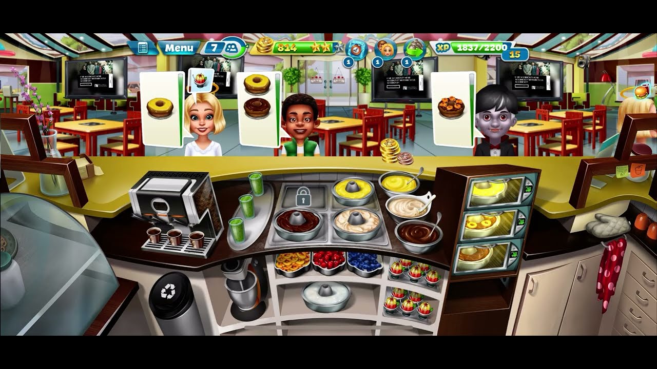 Cooking Fever Bakery Level 25 | Max Upgrades & Fast Cooking | No Commentary Gameplay