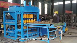 DF5 -10 Interlocking  automatic clay brick machine production line testing video.