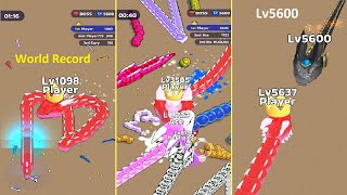 Snake Clash .io Big Long Snake Vs Boss Lv5600 (World Record)