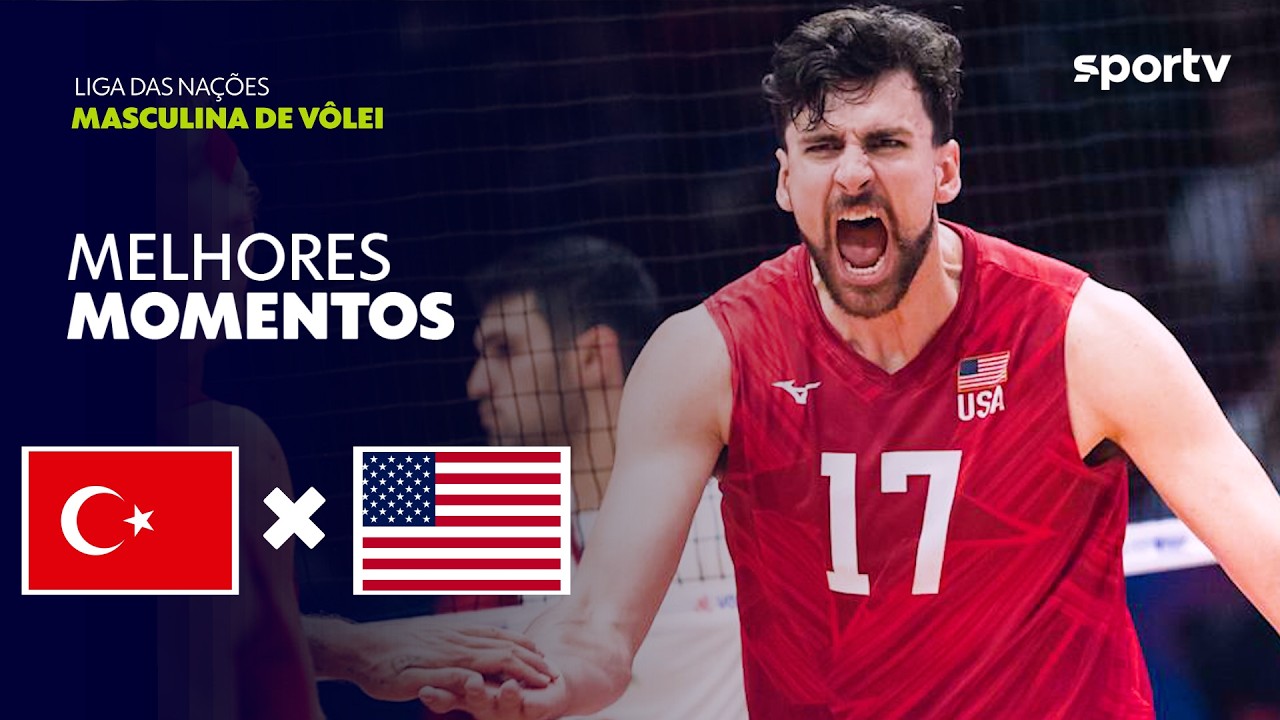 TURQUIA 1 X 3 EUA | MELHORES MOMENTOS | LIGA DAS NAÇÕES MASCULINA DE VÔLEI 2026 | sportv