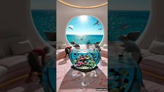 Luxury Cave Aquarium Floor 🌊😍 #shorts