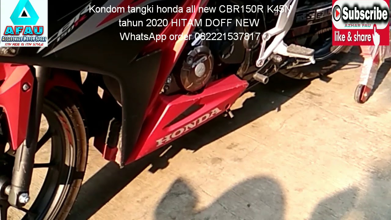 Kondom tangki honda all new CBR150R K45N tahun 2020 HITAM 