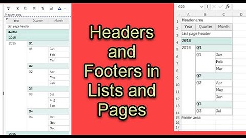 230 Headers, Footers and Breaks for Lists and Pages