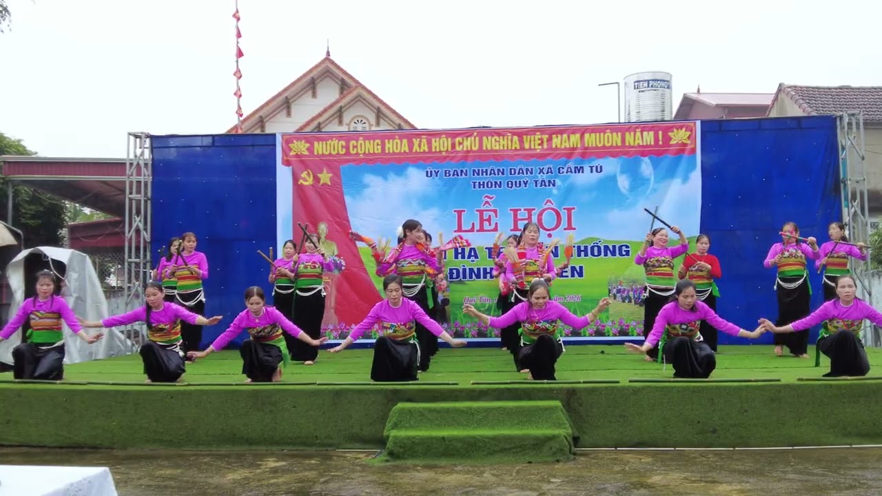 🛑Múa hòa tấu nhạc cụ dân tộcLễ hội khai hạ truyền thống đình Làng Én , thôn Quý Tân ,xã Cẩm Tú