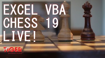 Excel VBA Chess Challenge #19 - LIVE - A Tough Session