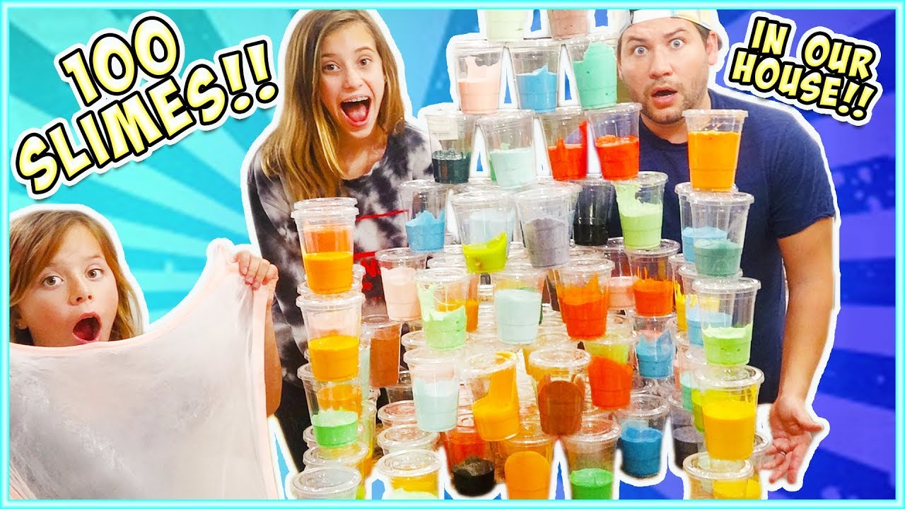 We Turned Our House Into A Slime Factory 100 Cups