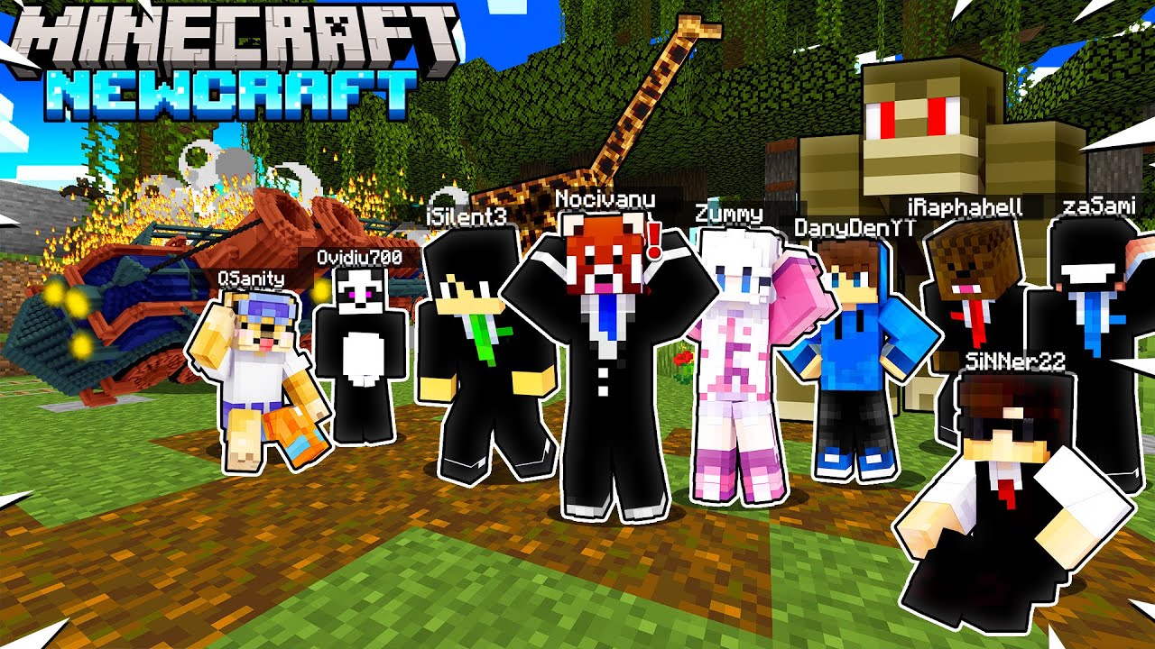 BLOCAT IN JUNGLA BLESTEMATA CU MULTI YOUTUBERI *Noua Serie De Minecraft NEWCRAFT*