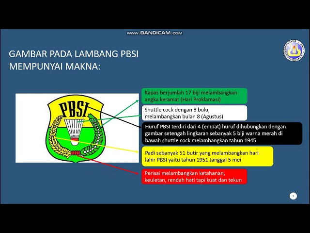 LAMBANG, BENDERA DAN MARS PBSI class=