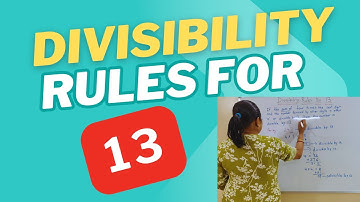 Divisibility Rules For 13 | Divisibility Test For 13 | Divisible by 13 | #maths #divisibility #test