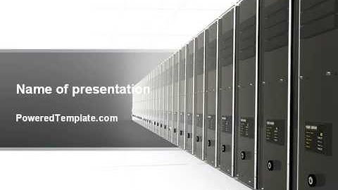 Server Room PowerPoint Template by PoweredTemplate.com