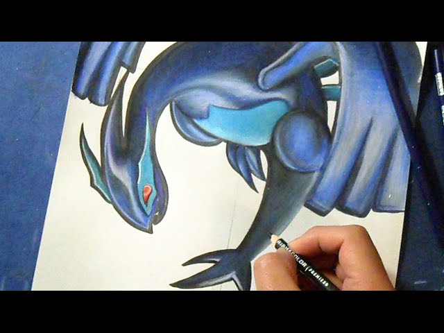 COMO DESENHAR O POKÉMON LUGIA  HOW TO DRAW POKÉMON LUGIA 