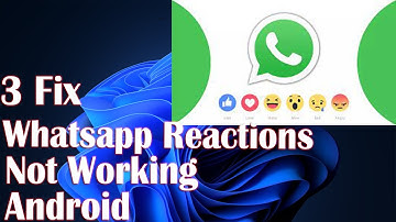 WhatsApp Reaction Feature Not Working - 3 Fix How To
