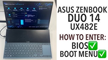 Asus ZenBook Duo 14 UX482E- How To Enter Bios/UEFI Settings & Boot Menu Options