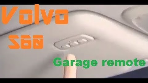 Volvo S60 V70 XC90  Garage Door Remote visor Setup 2001-2009 (Homelink)