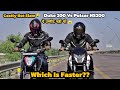 2024 pulsar ns200 bs7 vs ktm duke 200  top end  which is faster