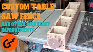 Table Saw fence build and other shop improvements