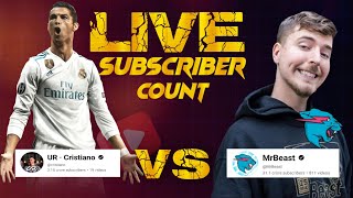 Live Subscriber Count Mr.Beast vs Ur Cristiano #mrbeast #ronaldo screenshot 5