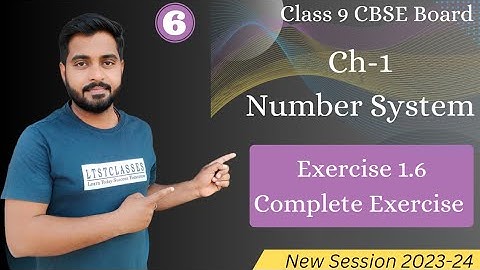 Class 9 Math Ch-1 Number System || Exercise 1.6 || CBSE NCERT Solutions #class9 #numbersystem #cbse