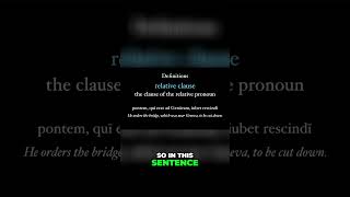 Master Relative Clauses in Latin #latin #aplatin