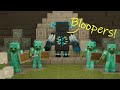Zombie army vs warden bloopers minecraft animation