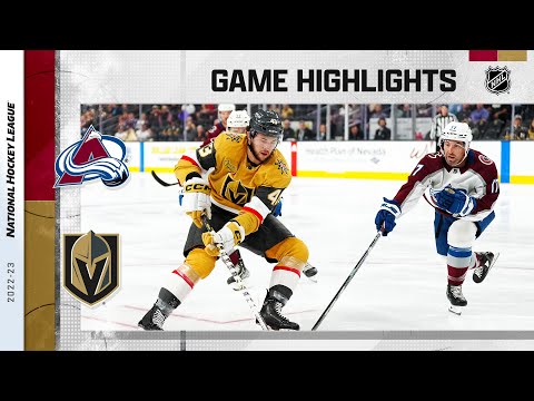 Avalanche @ golden knights 9/28 | nhl highlights 2022