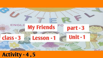 Class-3 English || My Friends|| Lesson-1