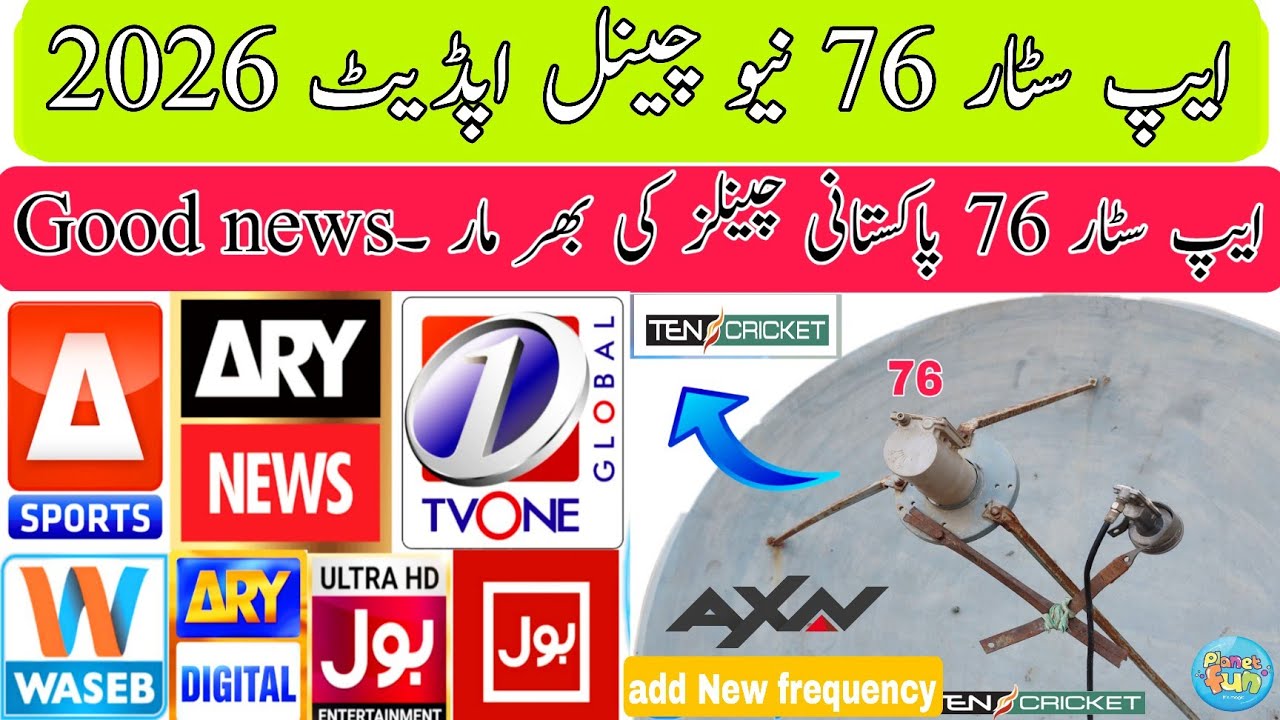 Apstar 76 New update 2026 New Channel add, Apstar 7 New Channel list 2026, paksatmm1 