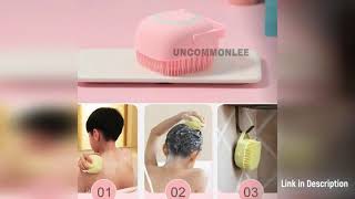 Spons mandi sikat badan silicon ada tempat sabun cair di dalamnya