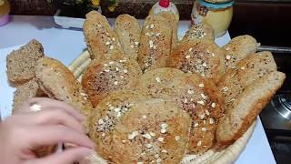 العبش الصحي بالدقيق الاسمر والحبوب الكاملة  🍞😋من مطبخي فاطمة أبوحاتي