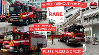 RARE *FIRE* RESPONSE & MULTIPLE SIRENS! - [TURNOUT] SCDF PL331, PL332, CP331