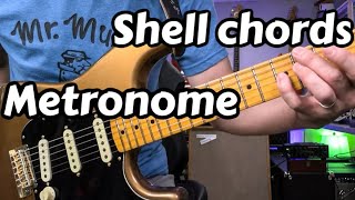 R 3 7 Shell Chord Blues with a Metronome【Rhythm Guitar Tutorial】