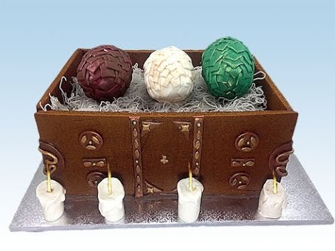 Game of Thrones theme Dragon Egg Crate Box Cake Decorating Step-by ...